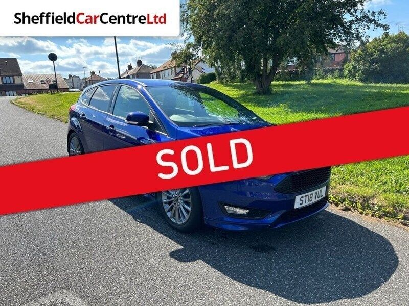 Blue Used 2018 Ford Focus ST-Line Hatchback | £6,995 (Good price) - Image 1/3