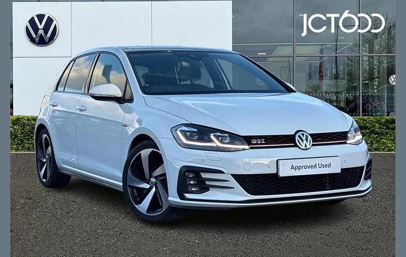 White Used 2019 VW Golf VII GTI Hatchback | £21,627 (Fair price) - Image 1/4