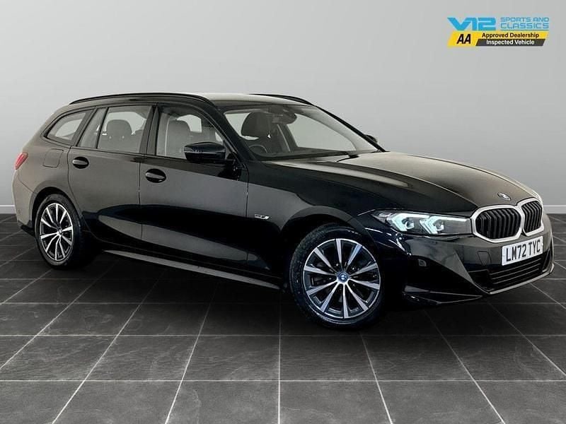 Black Used 2022 BMW 330e Sport Line Estate | £24,295 (Fair price) - Image 1/2