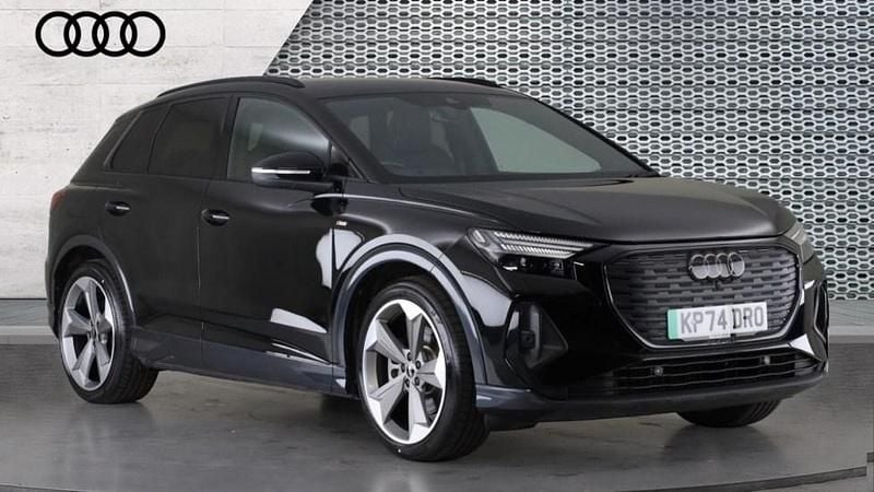 Black Used 2024 Audi Q4 e-tron Black Edition SUV | £34,990 (Good price) - Image 1/4