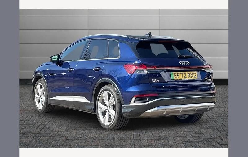Used Audi Q4 e-tron S-Line 219 kW (299 HP) 2022 Navarra blue SUV