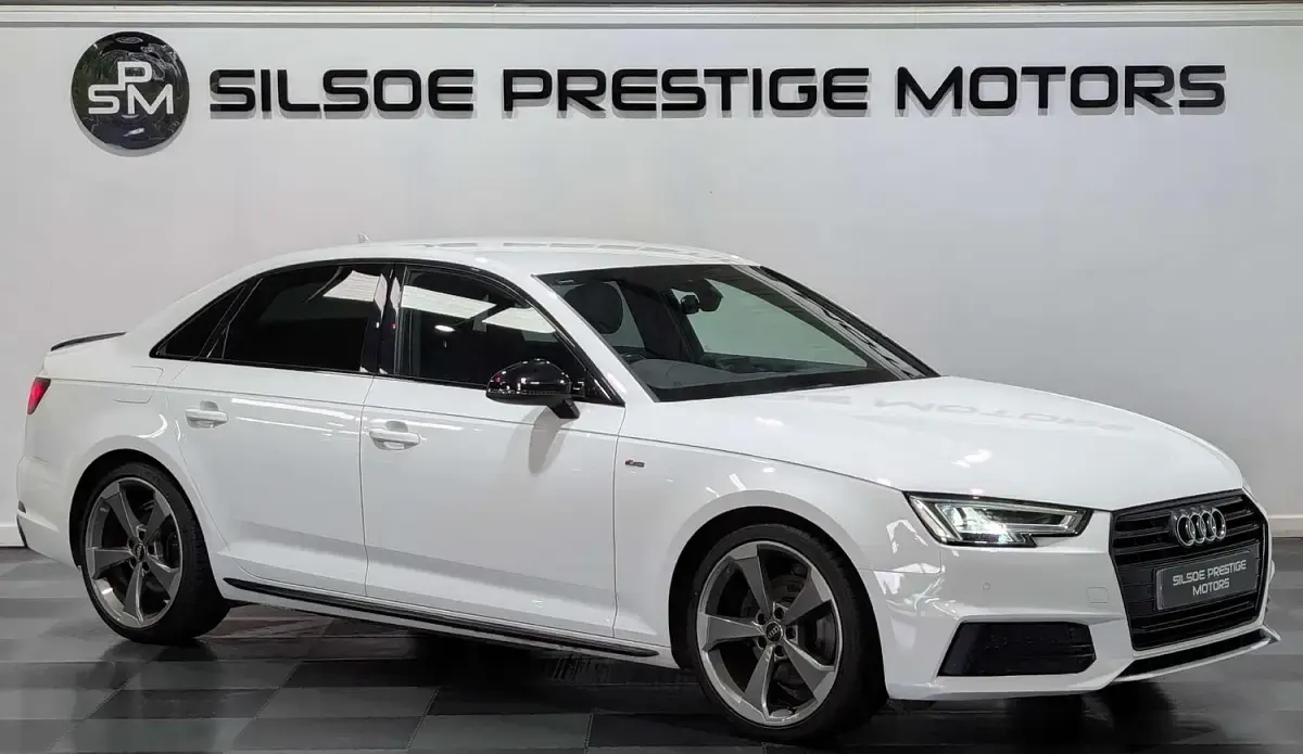 Used Audi A4 Black Edition 150 HP (110 kW) 2018 White Sedan