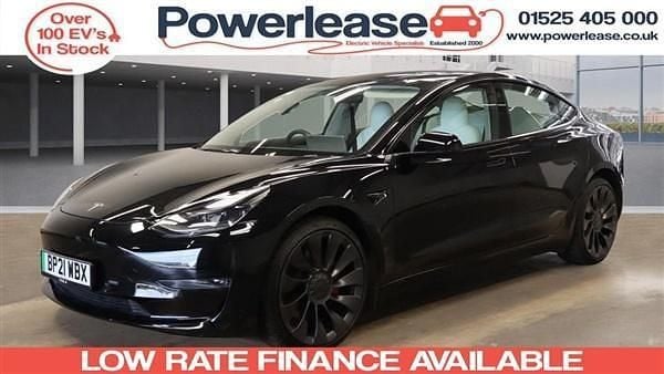 Black Used 2021 Tesla Model 3 Performance Sedan | £20,444 (Good price) - Image 1/4