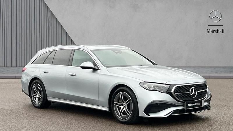 Metallic paintwork hightech silver Used 2024 Mercedes E200 AMG line Estate | £37,680 (Fair price) - Image 1/4