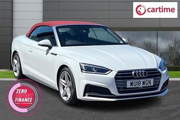 White Used 2018 Audi A5 Cabriolet S-Line Cabriolet | £13,487 (Good price) - Image 1/4