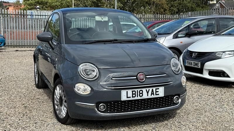 Grey Used 2018 Fiat 500 Lounge Hatchback | £4,999 (Super price) - Image 1/4
