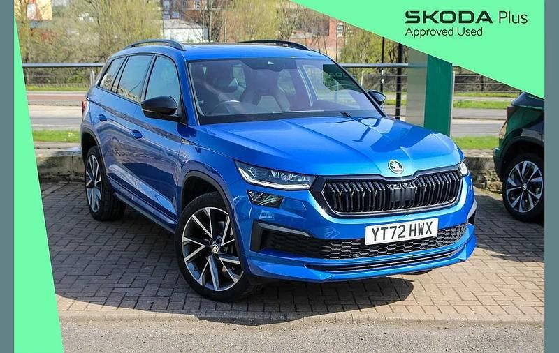 Used Skoda Kodiaq SportLine 187 HP (137 kW) 2022 Race blue metallic SUV