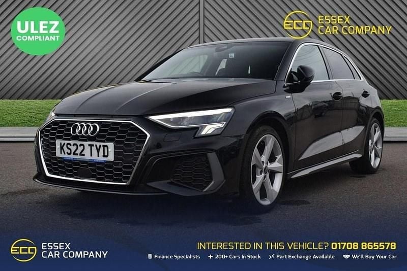 Black Used 2022 Audi A3 Sportback S-Line Hatchback | £16,994 (Fair price) - Image 1/4