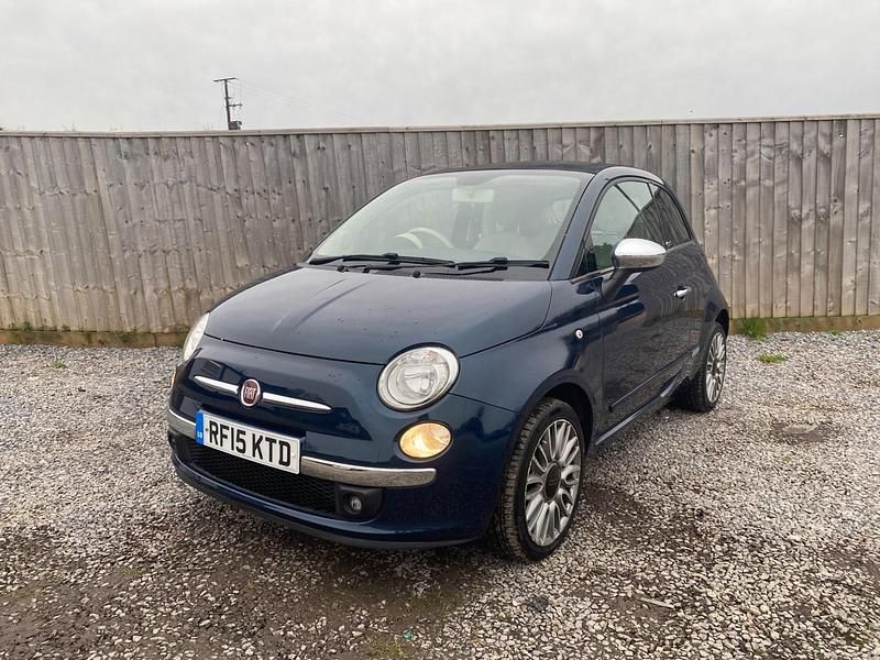 Used Fiat 500C Lounge 85 HP (62 kW) 2015 Blue Cabriolet