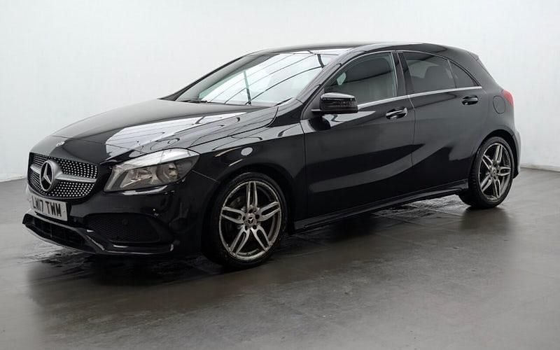 Used Mercedes A160 AMG line 102 HP (75 kW) 2017 Black Hatchback