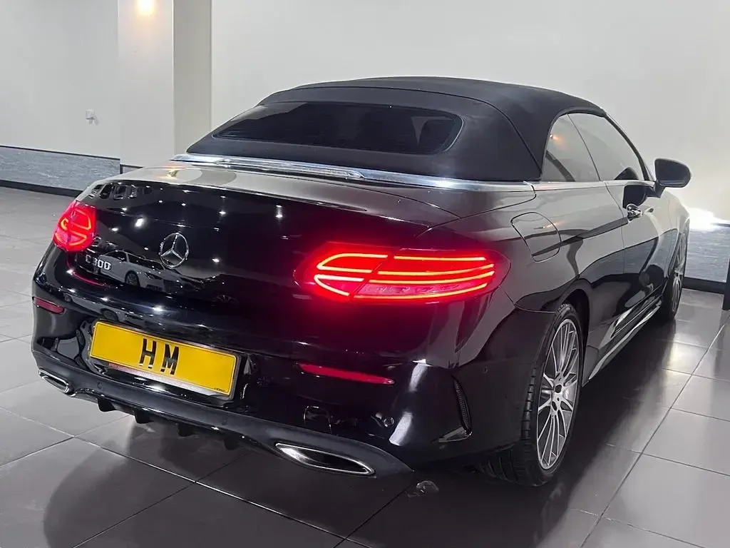 Used Mercedes C300 AMG line 245 HP (180 kW) 2017 Black Cabriolet