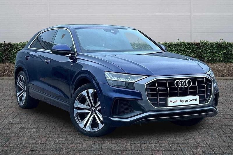 Blue Used 2021 Audi Q8 S-Line SUV | £36,985 (A bit pricey) - Image 1/4