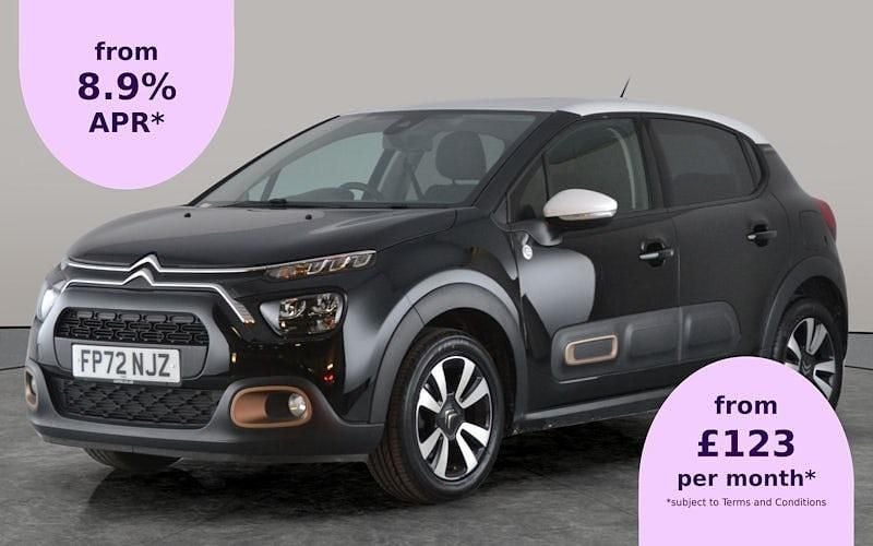 Black Used 2022 Citroën C3 PureTech Hatchback | £10,221 (Fair price) - Image 1/3