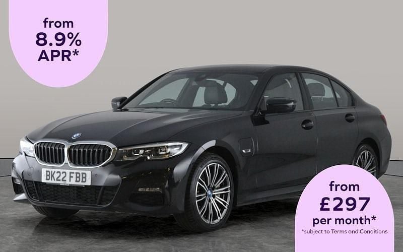 Black Used 2022 BMW 330e M Sport Sedan | £20,165 (Fair price) - Image 1/3