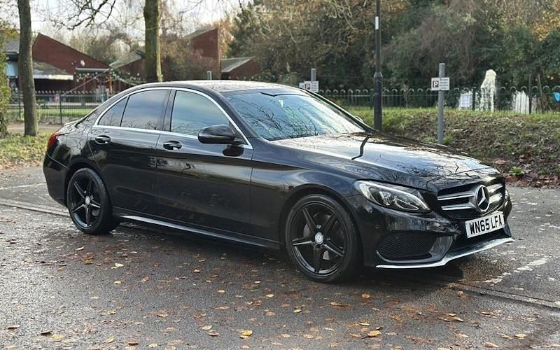 Black Used 2015 Mercedes C220 AMG line Sedan | £11,995 (Fair price) - Image 1/4