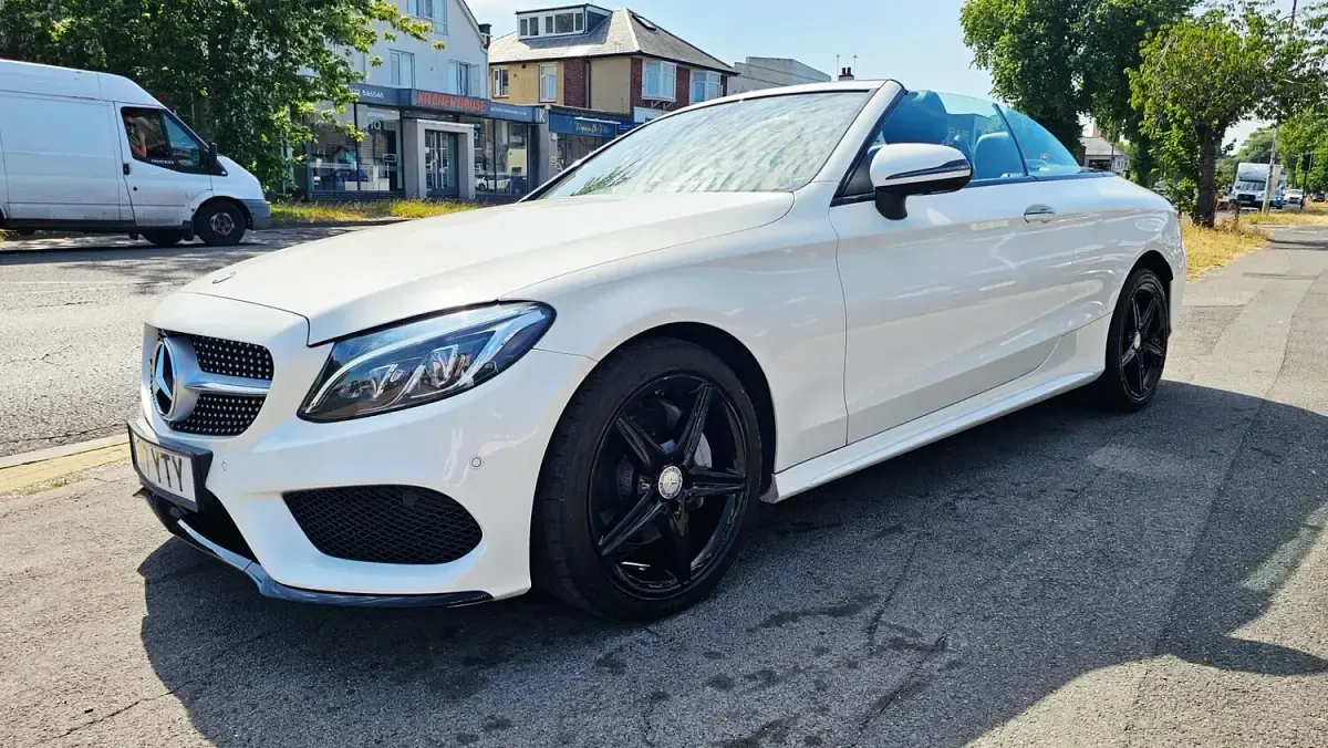 Used Mercedes C220 AMG Line Premium Plus 2017 White Cabriolet