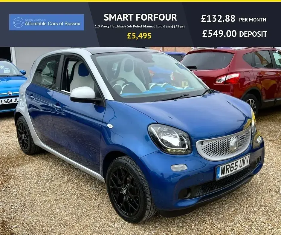 Used Smart ForFour Proxy 71 HP (52 kW) 2015 Blue Hatchback