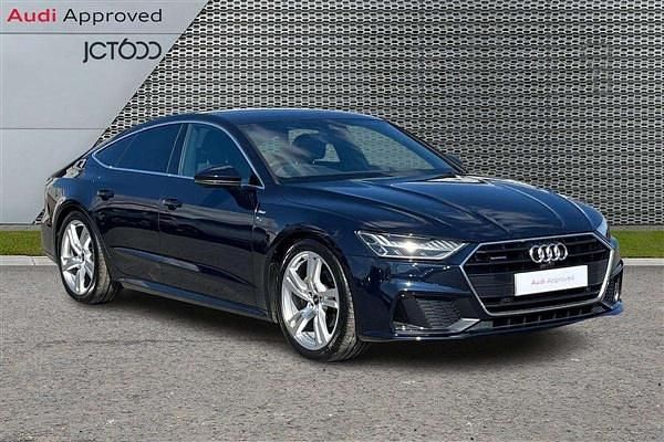 Blue Used 2022 Audi A7 S-Line Hatchback | £29,621 (Fair price) - Image 1/4
