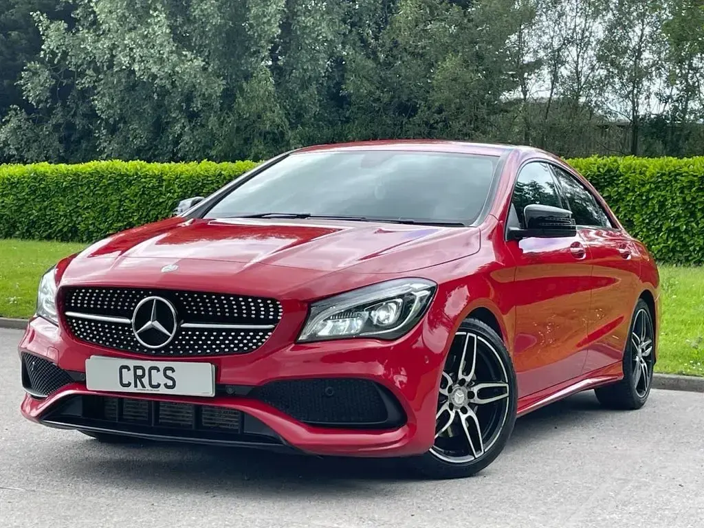 Used Mercedes CLA220 AMG line 177 HP (130 kW) 2017 Red Coupe