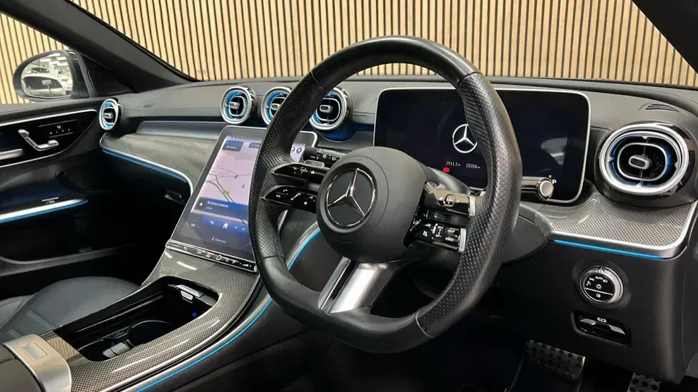 Used Mercedes C220 AMG line 200 HP (147 kW) 2024 Black Estate
