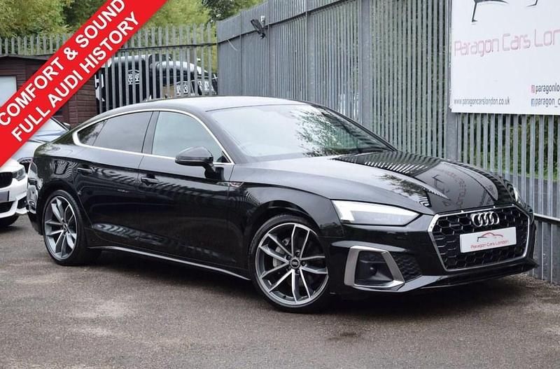 Black Used 2021 Audi A5 Sportback S-Line Hatchback | £24,449 (Fair price) - Image 1/3