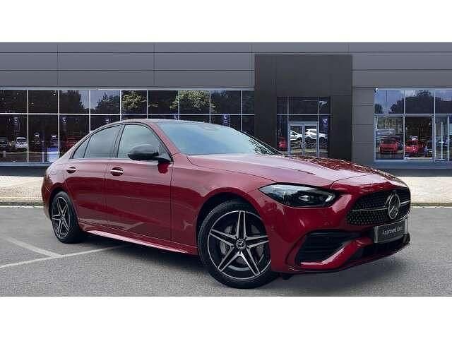 Red Used 2024 Mercedes C300e AMG Line Premium Plus Sedan | £41,322 (Fair price) - Image 1/4