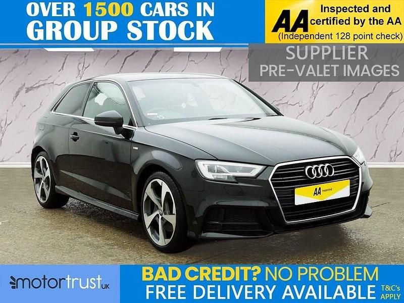 Used Audi A3 S-Line 190 HP (139 kW) 2017 Black Hatchback