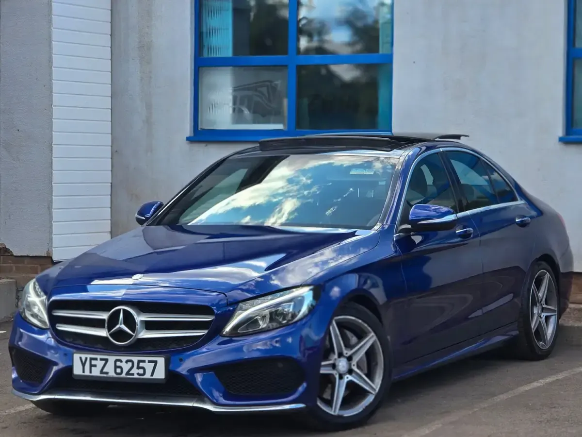 Used Mercedes C300 AMG Line Premium 2015 Blue Sedan