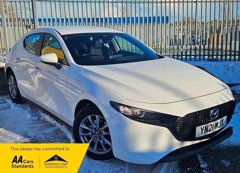 White Used 2021 Mazda 3 Hatchback | £12,395 (Good price) - Image 1/4