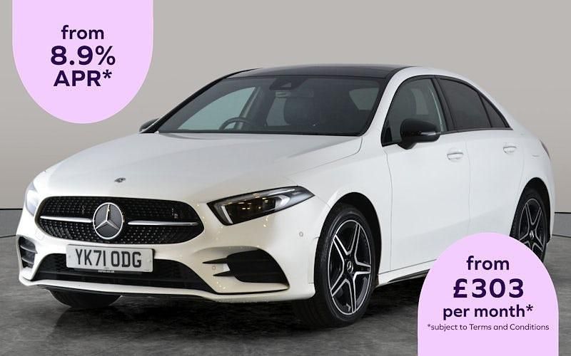 White Used 2021 Mercedes A250 AMG Line Premium Plus Sedan | £20,123 (Fair price) - Image 1/3