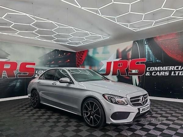 Used Mercedes C220 AMG line 170 HP (125 kW) 2017 Silver Sedan