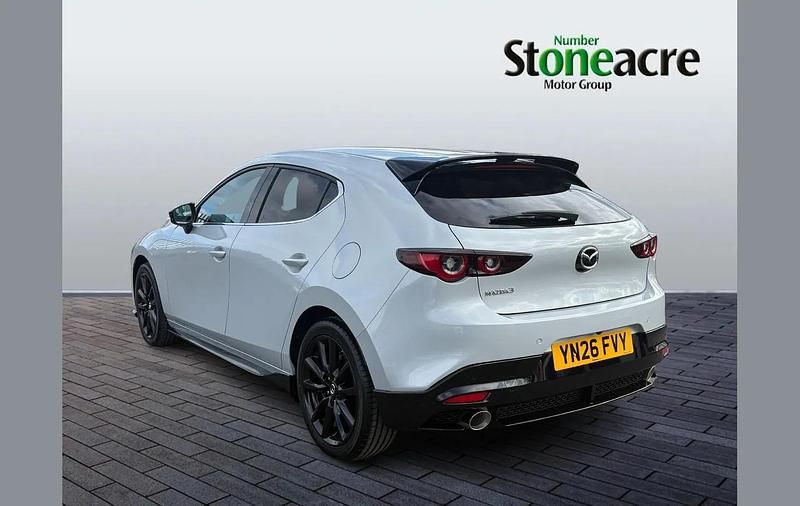 Ny Mazda 3 Exclusive-Line 183 HK (134 kW) 2026 Vit Halvkombi