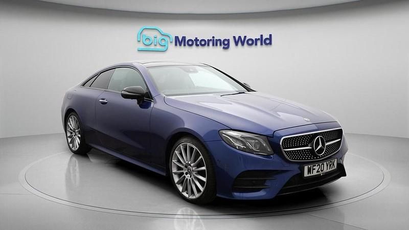 Used Mercedes E220 AMG line 194 HP (142 kW) 2020 Blue Coupe