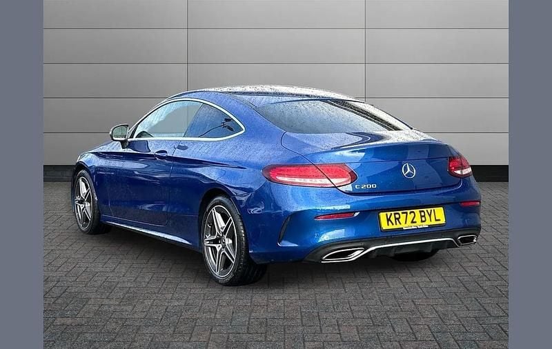 Used Mercedes C200 AMG line 180 HP (132 kW) 2023 Blue Coupe