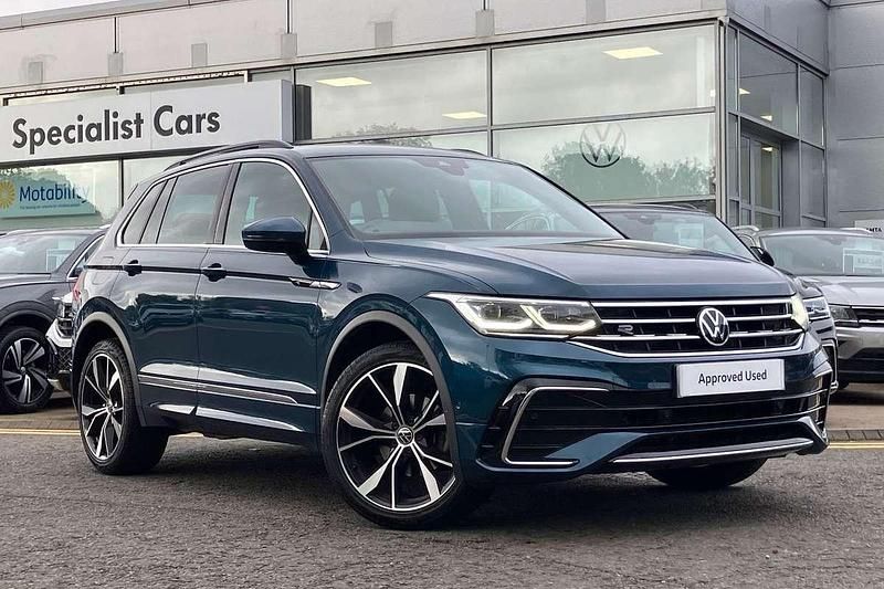 Blue Used 2021 VW Tiguan R-line SUV | £23,795 (Fair price) - Image 1/4