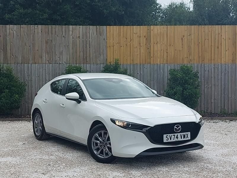 White Used 2024 Mazda 3 Center-Line Hatchback | £19,898 (Fair price) - Image 1/4
