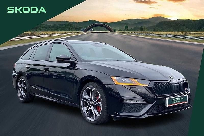 Black magic pearl effect Used 2023 Skoda Octavia vRS Estate | £27,480 (Expensive) - Image 1/4
