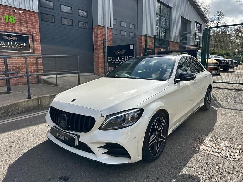 Used Mercedes C300 AMG line 2020 White Sedan