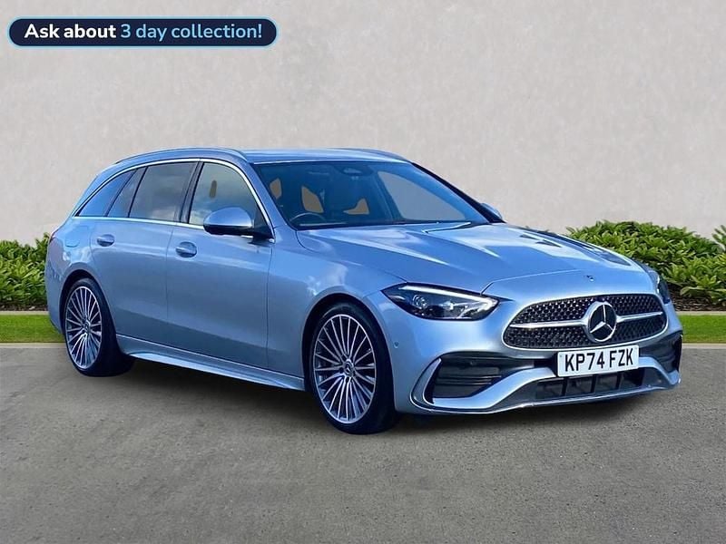 Silver Used 2024 Mercedes C200 AMG Line Premium Estate | £33,018 - Image 1/4