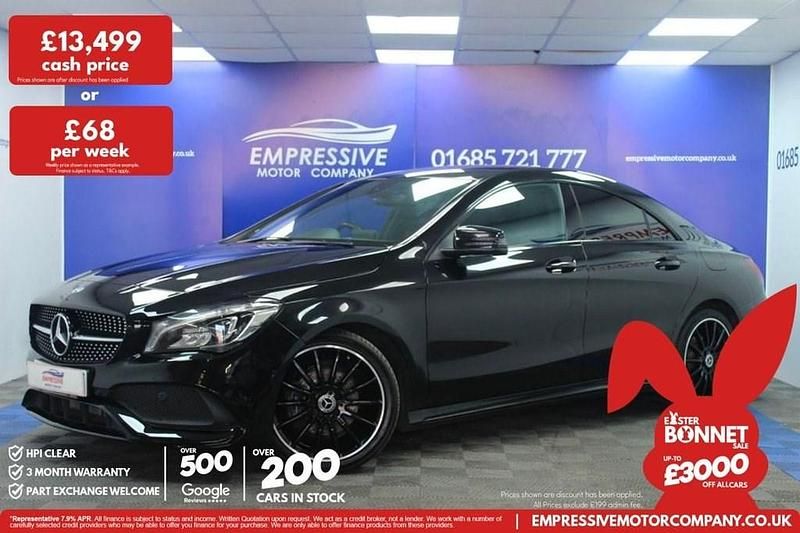 Used Mercedes CLA200 AMG line 156 HP (114 kW) 2018 Black Sedan