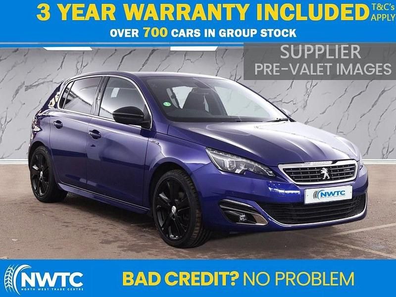 Used Peugeot 308 GT-line 130 HP (95 kW) 2017 Blue Hatchback