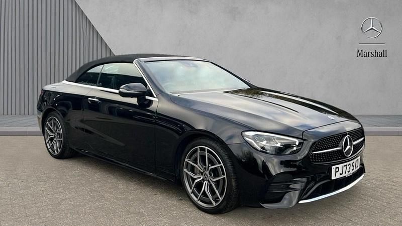 Black Used 2023 Mercedes E220 AMG Line Premium Cabriolet | £36,655 (Expensive) - Image 1/4