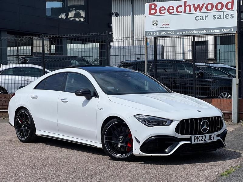 White Used 2022 Mercedes CLA45 AMG Coupe | £40,975 (Good price) - Image 1/3