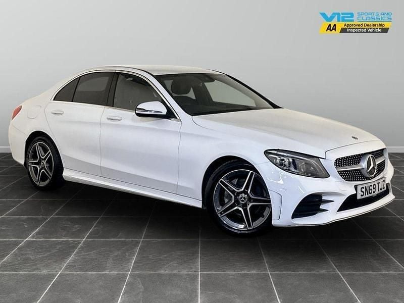 White Used 2019 Mercedes C200 AMG Line Premium Sedan | £12,795 (Fair price) - Image 1/2