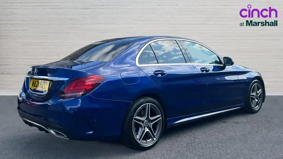Used Mercedes C200 AMG line 184 HP (135 kW) 2021 Blue
