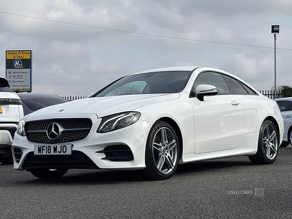 Used Mercedes E220 AMG line 2018 White Coupe