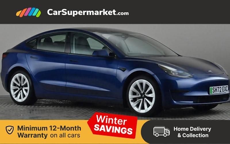 Blue Used 2022 Tesla Model 3 RWD Sedan | £18,676 (Fair price) - Image 1/3