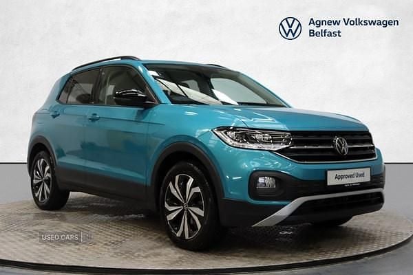 Turquoise Used 2023 VW T-Cross Black Edition SUV | £16,950 (Good price) - Image 1/4