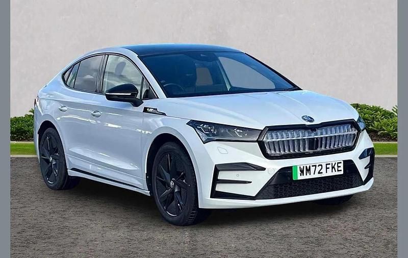 Used Skoda Enyaq iV vRS 219 kW (299 HP) 2022 Moon white metallic SUV