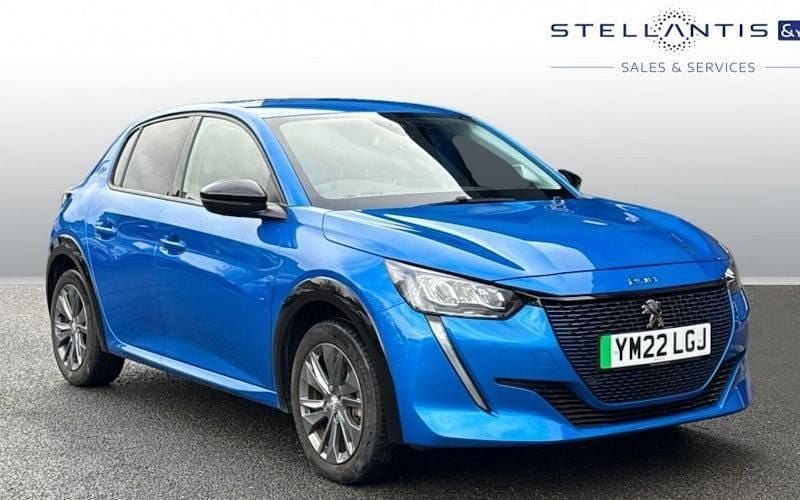 Blue Used 2022 Peugeot e-208 Allure Premium Hatchback | £12,358 (Good price) - Image 1/4